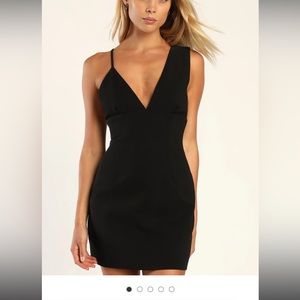 Black Asymmetrical dress size large from LuLus NWT